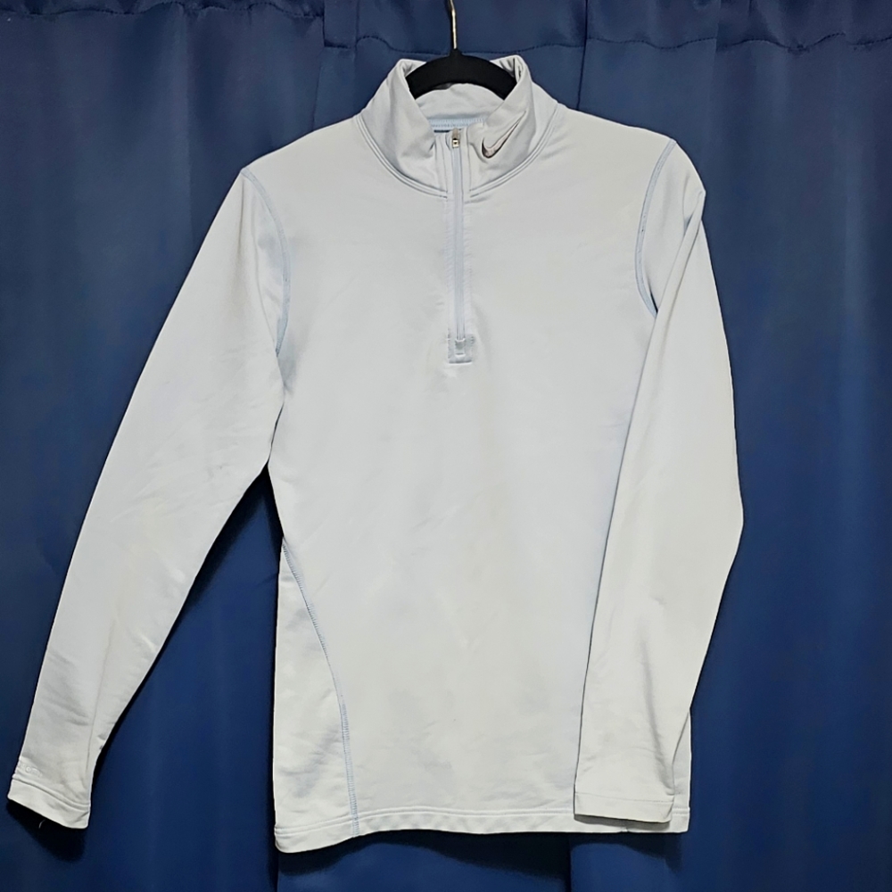 Nike Fit Hyper Warm Pullover 1/4 Zip - Size M Baby Blue